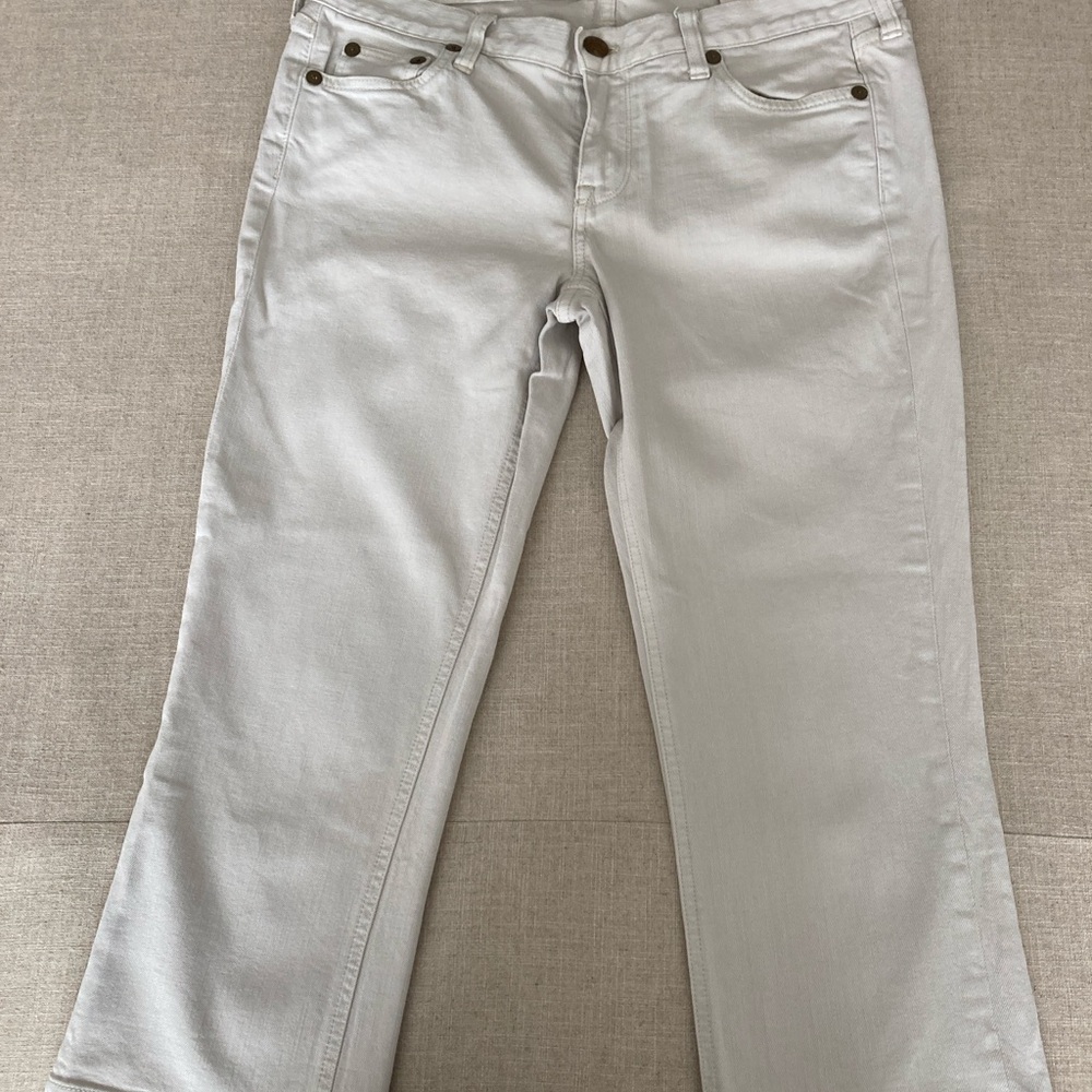J Crew Matchstick Capris Off-White Pants Woman’s Size 31